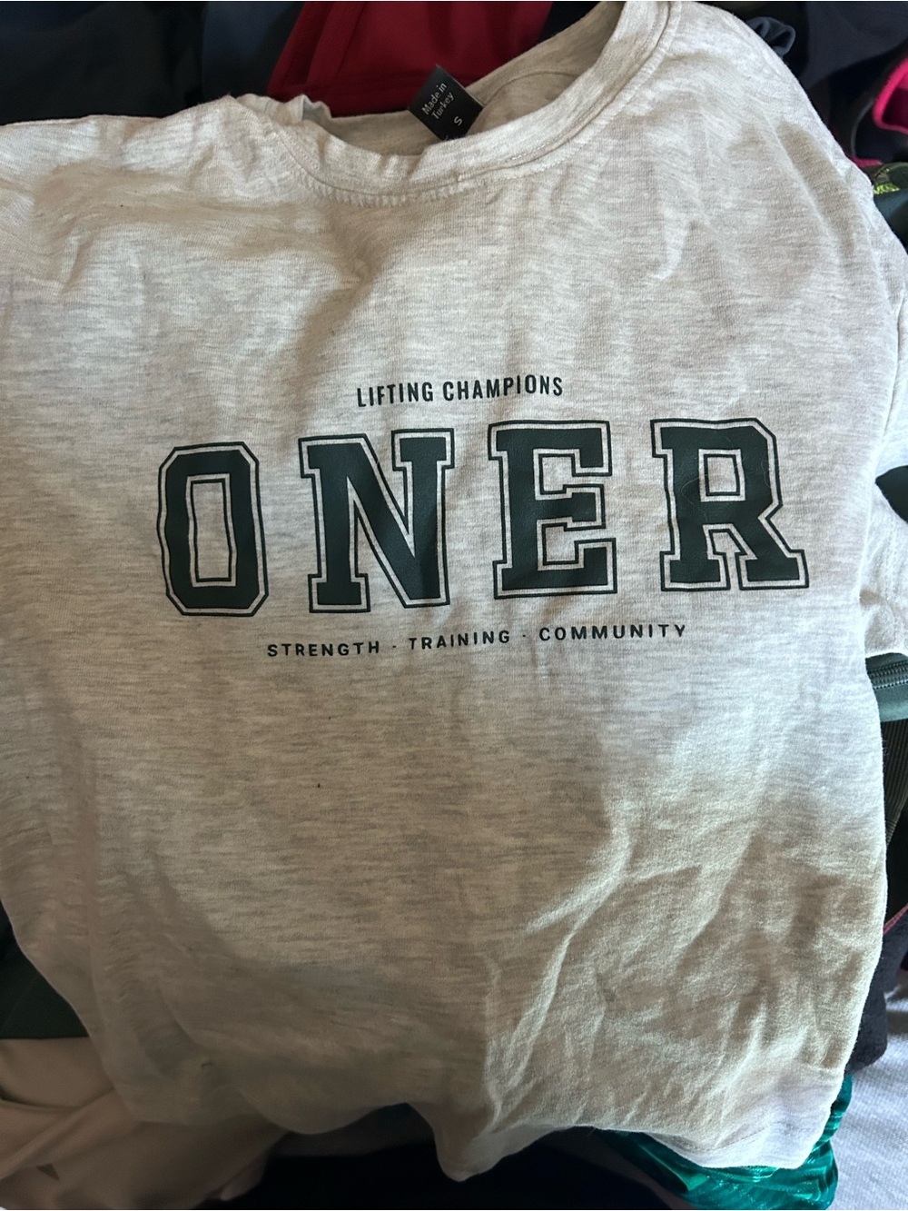 Oner Active Lifting Champions Graphic Tee - Light Gray
